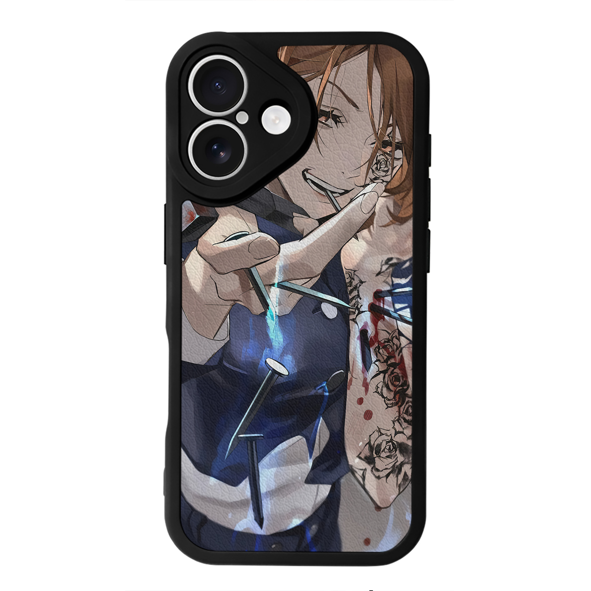 （画像用） 呪術廻戦 Jujutsu Kaisen 【iPhone 16シリーズ対応】シリコンスマホケース（レザー調） 材質：シリコン